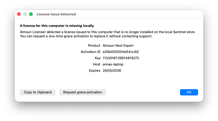 Aimsun Licenser: License Issue Detected