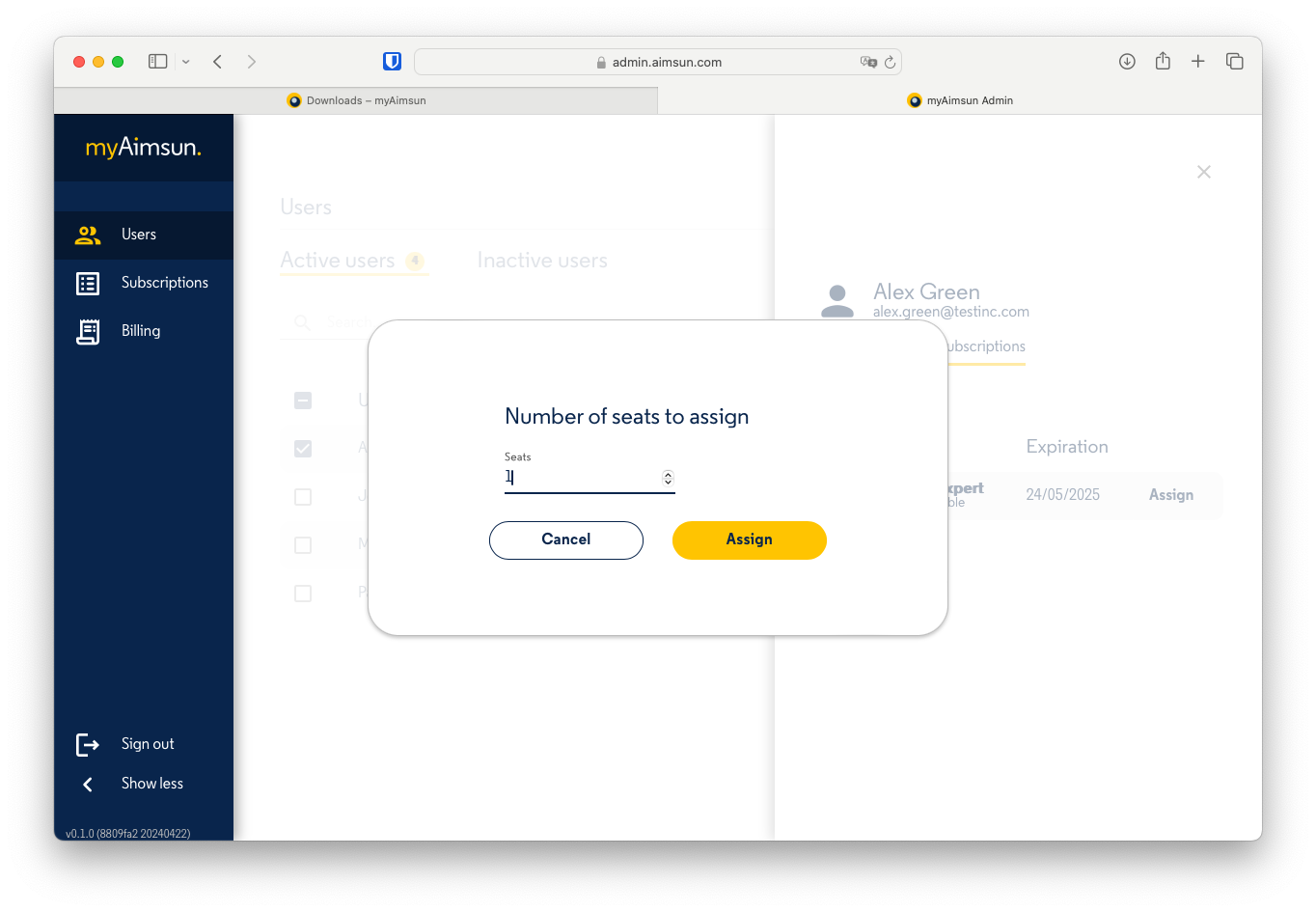 Aimsun Admin: Numbers of Seats Aimsun Admin: Numbers of Seats