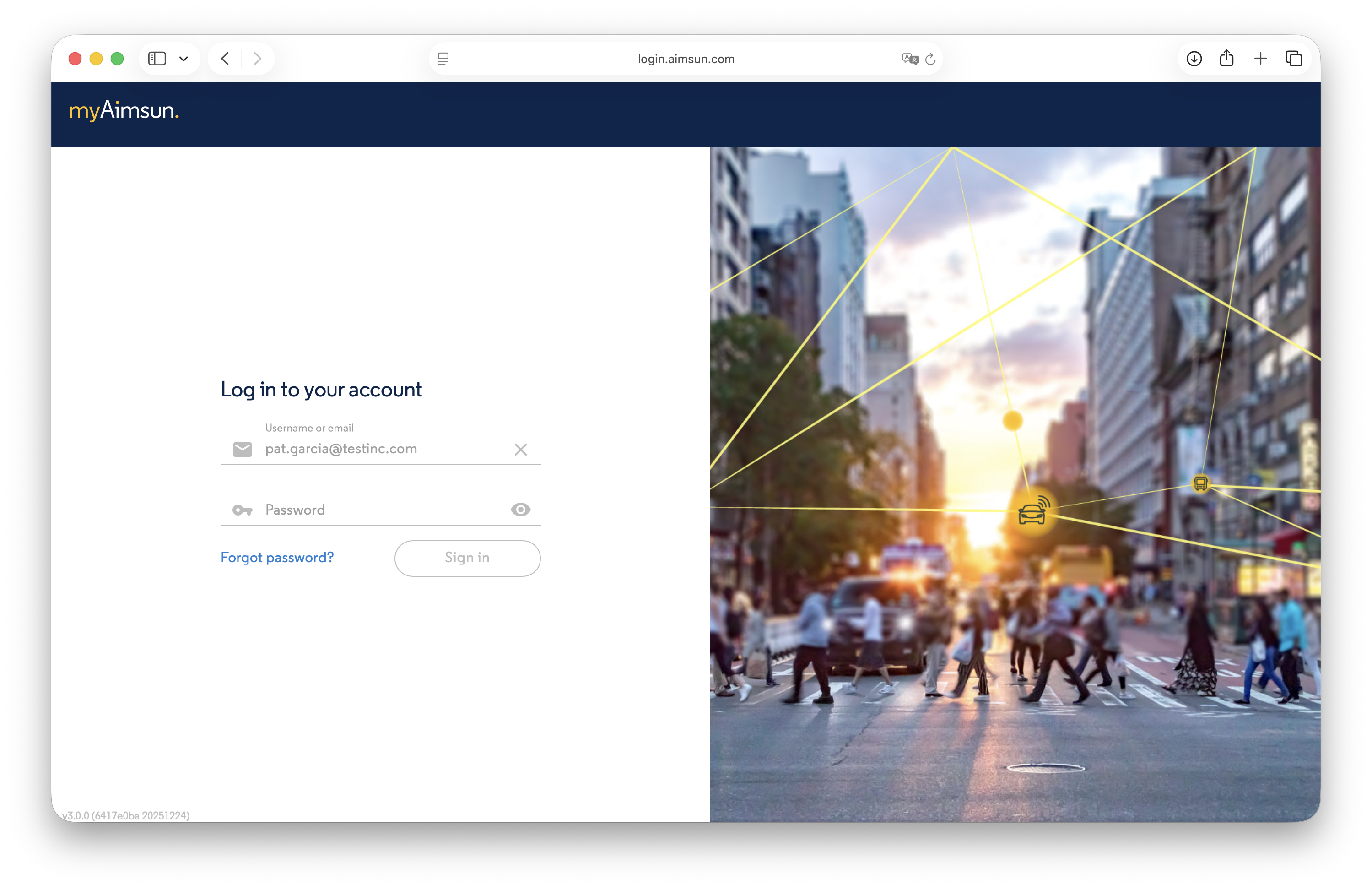 myAimsun Admin: Login