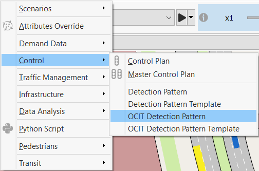 Control menu ocit detection options