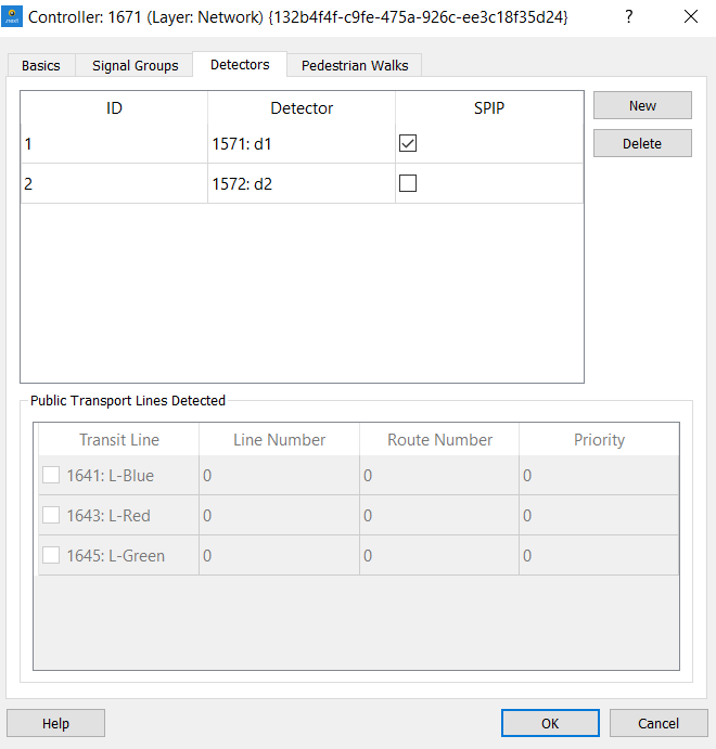 SCATS Controller Editor (Detectors folder)