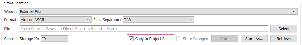 Copy to project folder