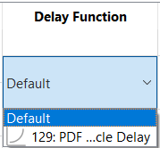 Delay function default option