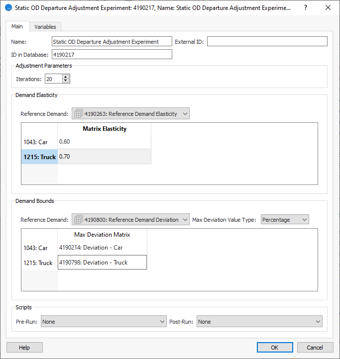 Static OD Departure Adjustment Experiment Editor Main folder