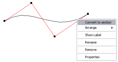 Bezier Curve converted into a section