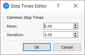 Stop times editor