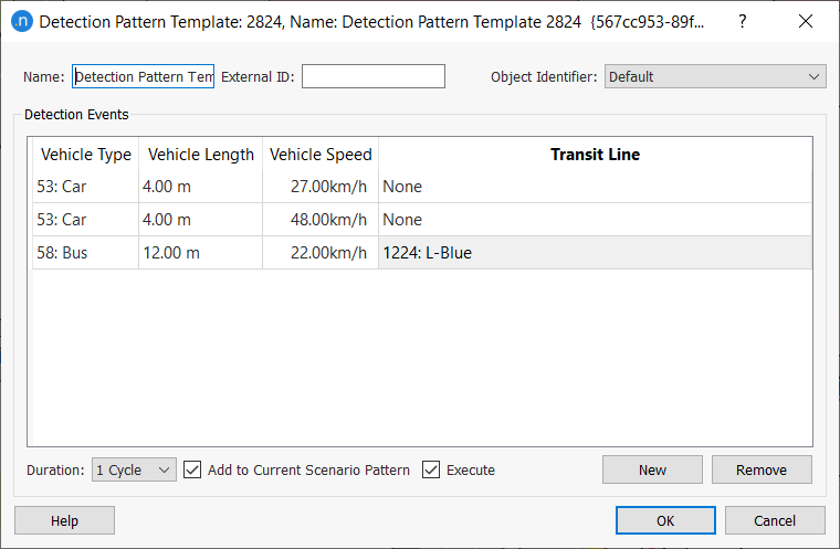Detection Pattern Template editor