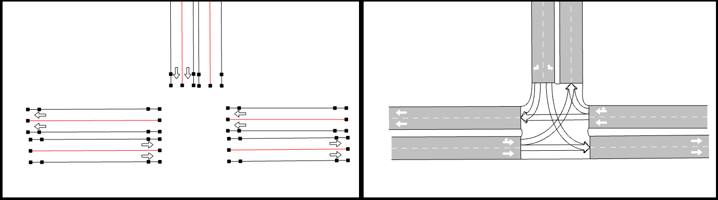 Node entering/leaving sections