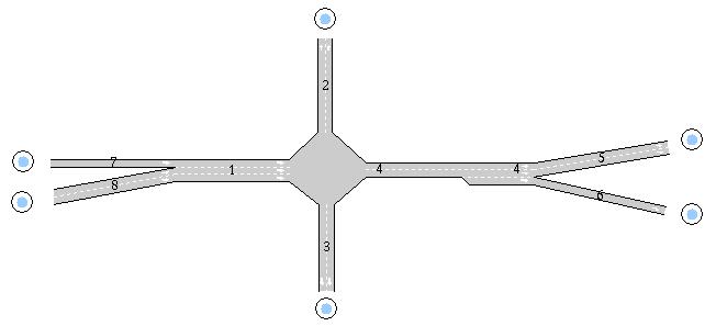 Representation of Network as Sections and Nodes