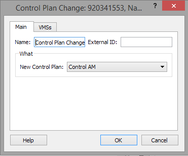 Control Plan Change Editor