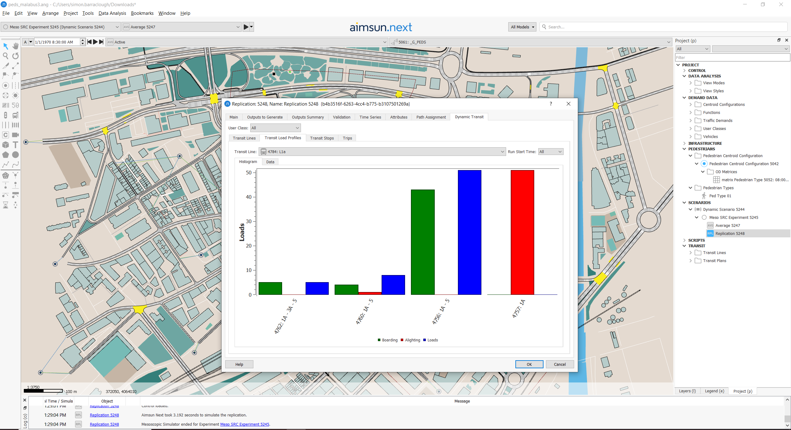 Dynamic transit for meso