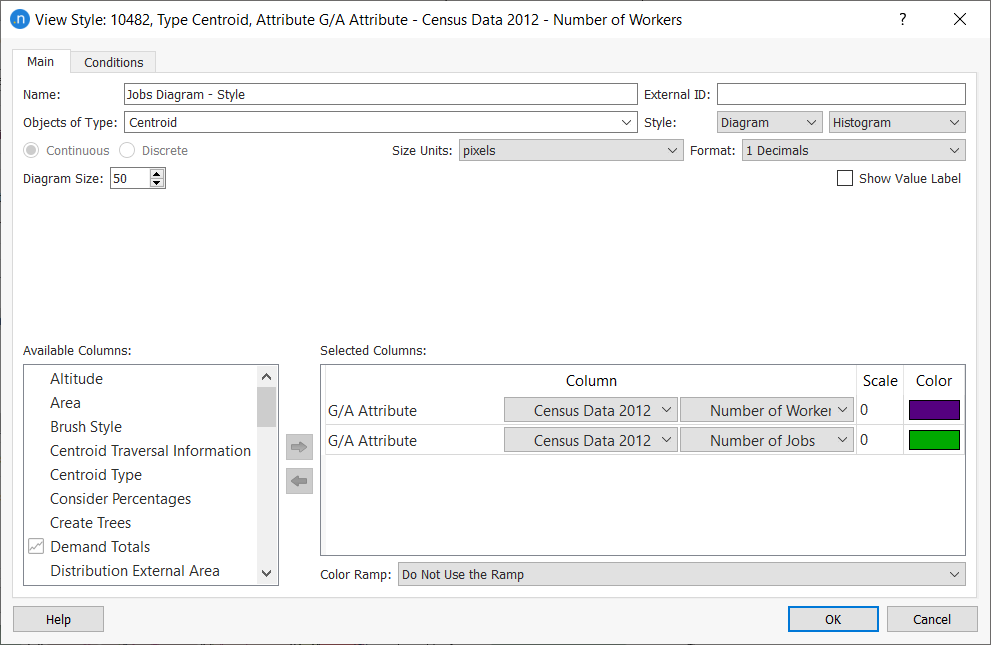 View style dialog