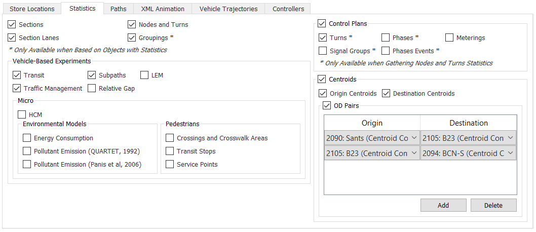 Dynamic Scenario Statistics Tab 