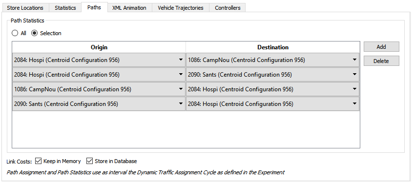 Dynamic Scenario Paths Tab 