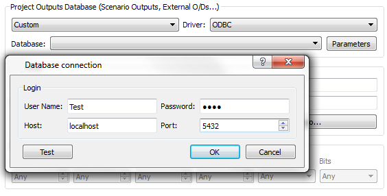 Database Parameters editor