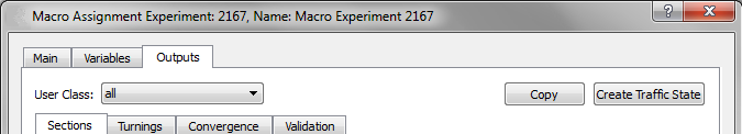 Creating Traffic States from the results of a static assignment