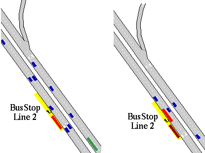 Stopping at a Bus Bay Stop