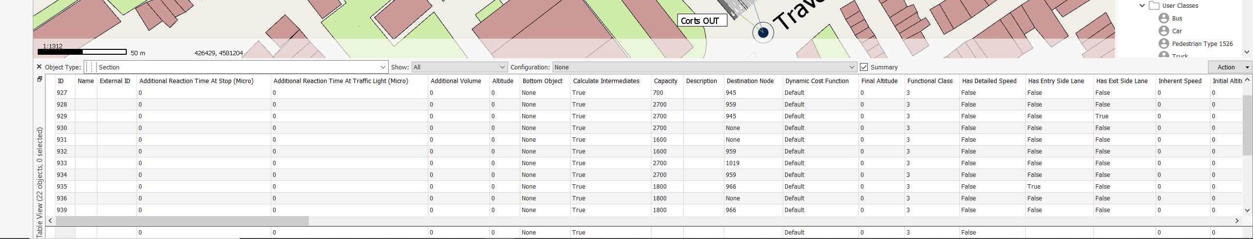 Expanded table view