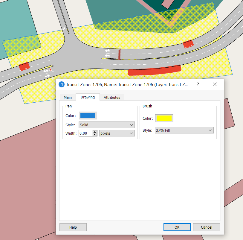 Transit Zone Drawing Tab