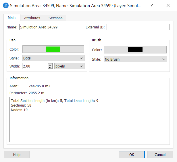 Simulation area editor