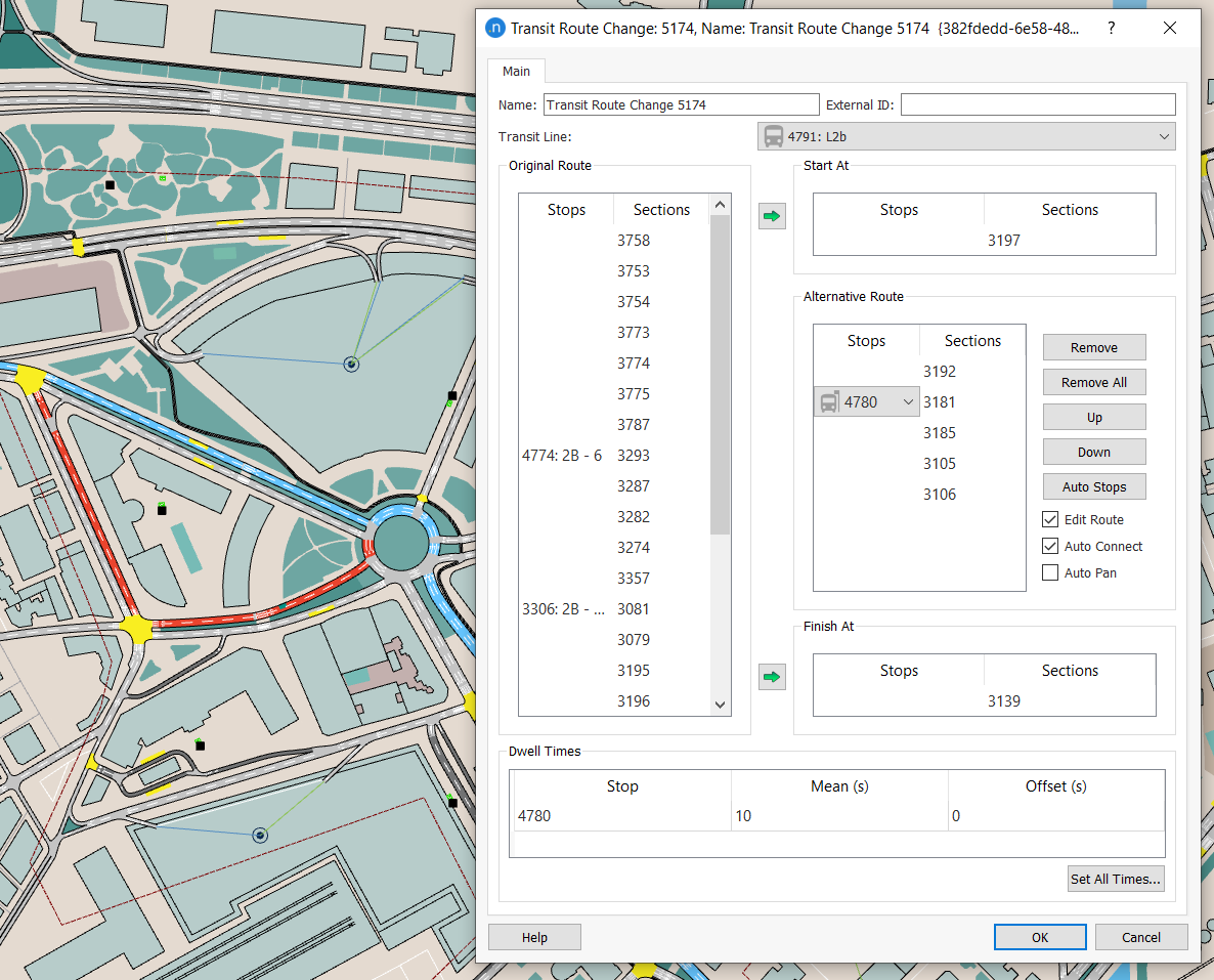 Rerouting transit lines