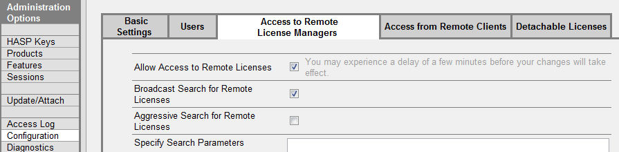 Client configuration