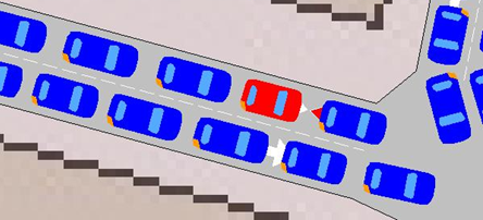 Detecting a Stationary Vehicle with the Microsimulator Network Checker