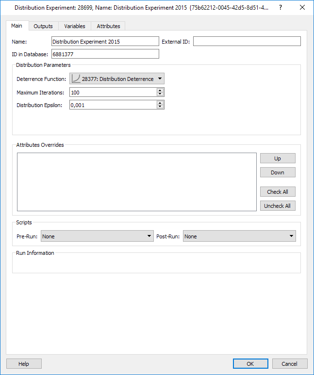 Distribution experiment