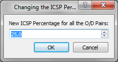 Set the ICSP Percentage for all the OD Pairs