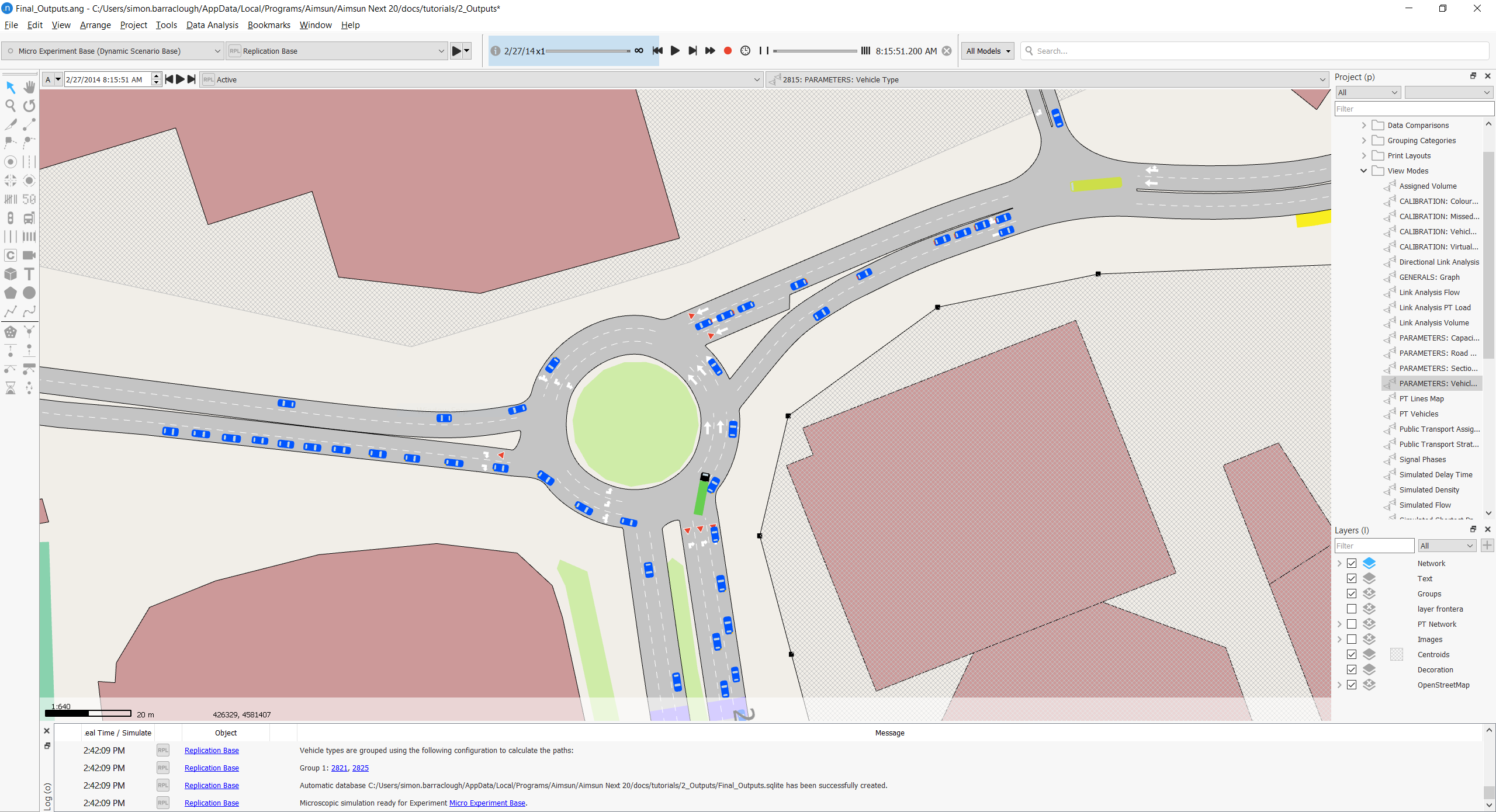 Viewing Microsimulation Outputs - Aimsun Next Users Manual