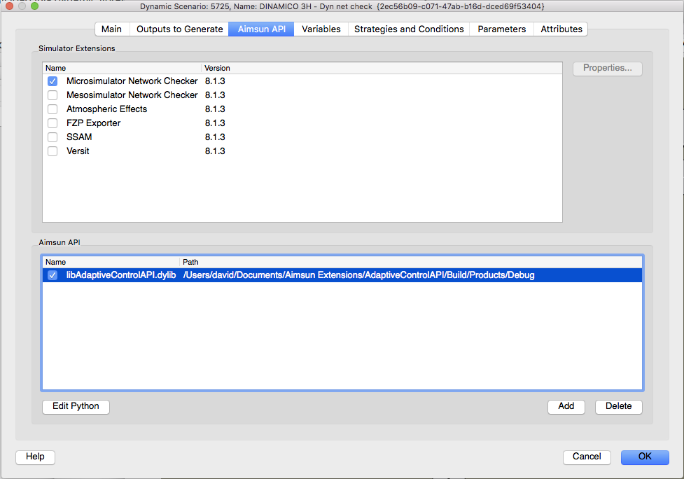 Loading the Aimsun Next API