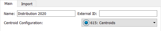 Distribution and Modal Split Data Set Editor