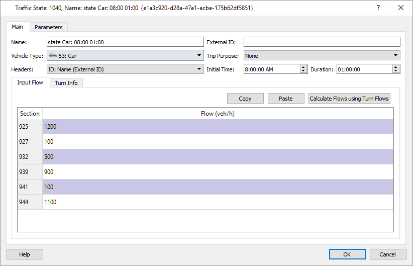 Input Flow Tab