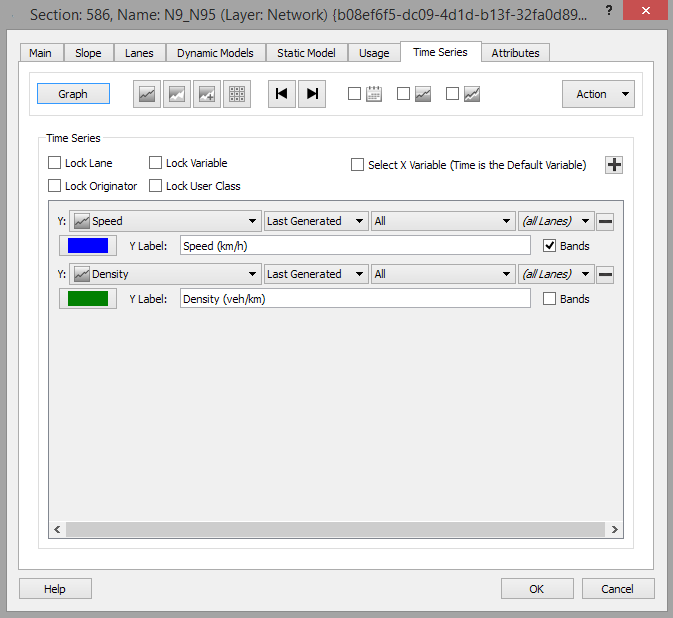 Selecting the variables in a time series plot