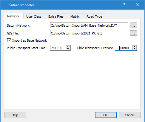 Saturn Importer Dialog