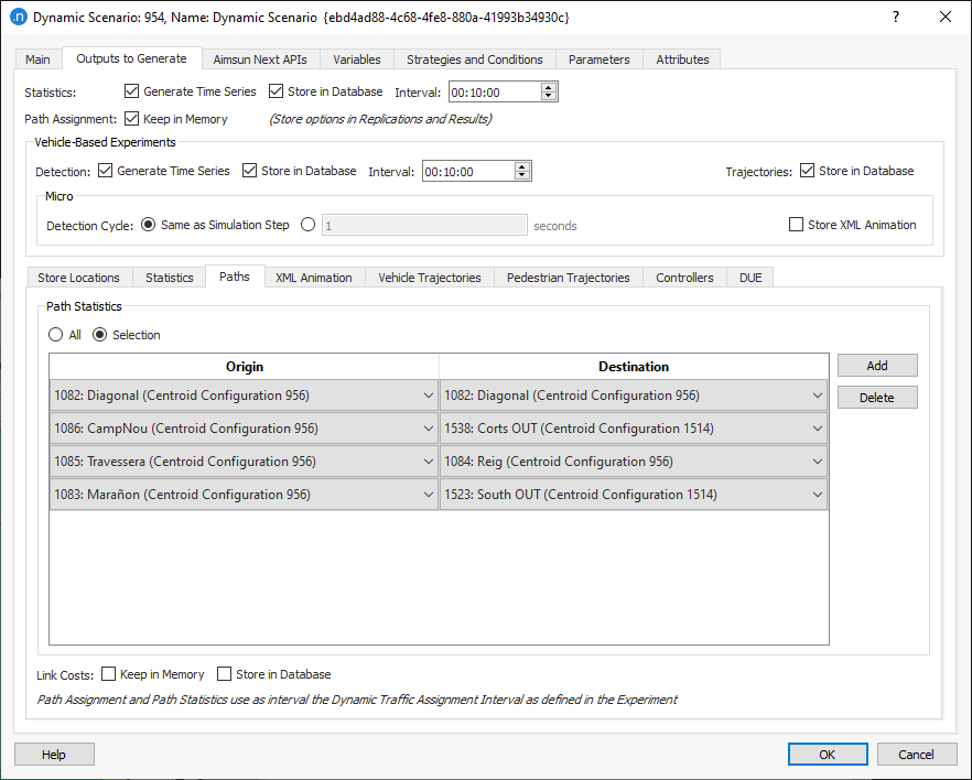 Dynamic Scenario Paths Tab 