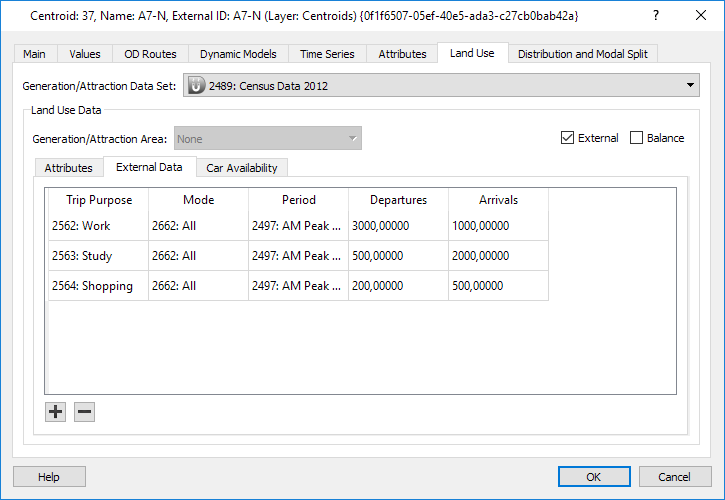 External Data for external zones