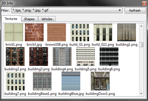 3D Info Window’s Textures Folder