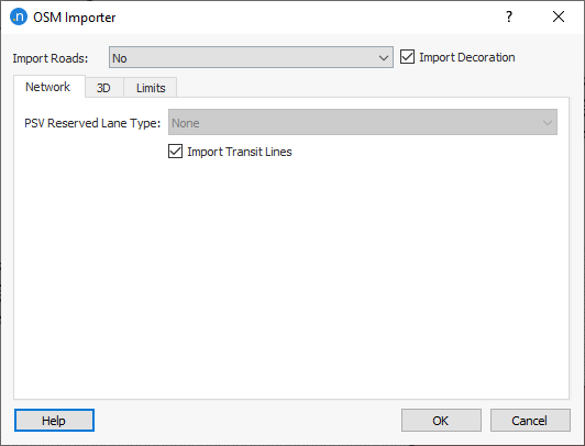 OpenStreetMap Import Dialog