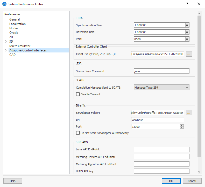 Adaptive Control Interfaces Preferences