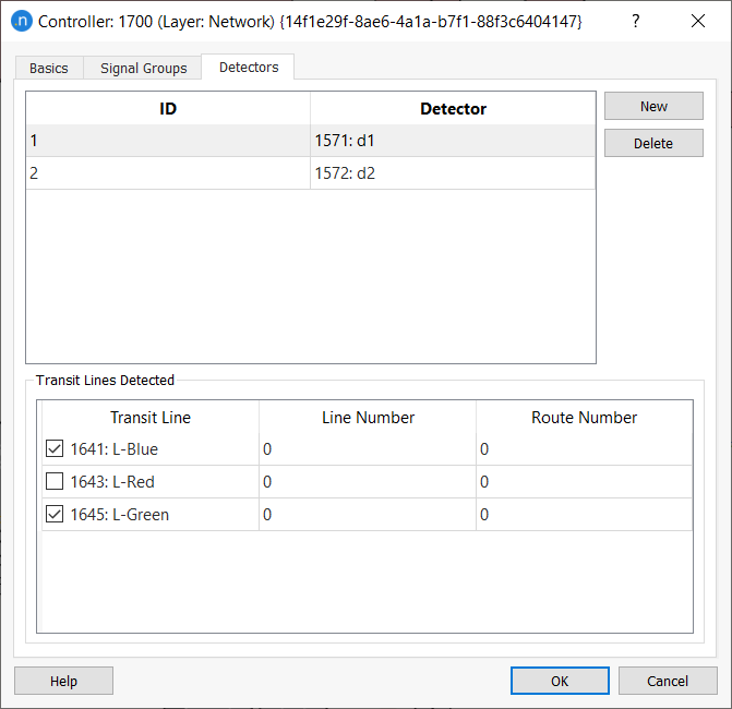 UTOPIA Controller Editor (Detectors folder)