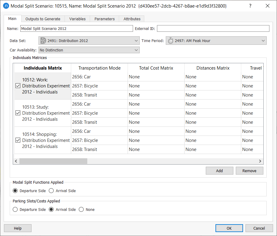 Modal Split Scenario