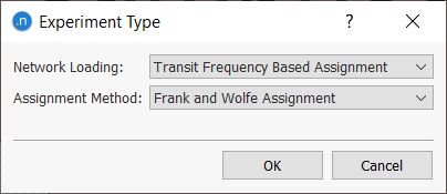 Transit Assignment Experiment Creation