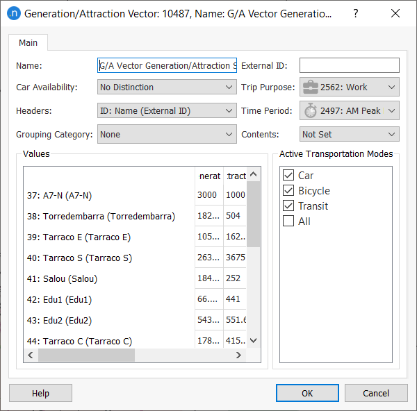 Vector dialog