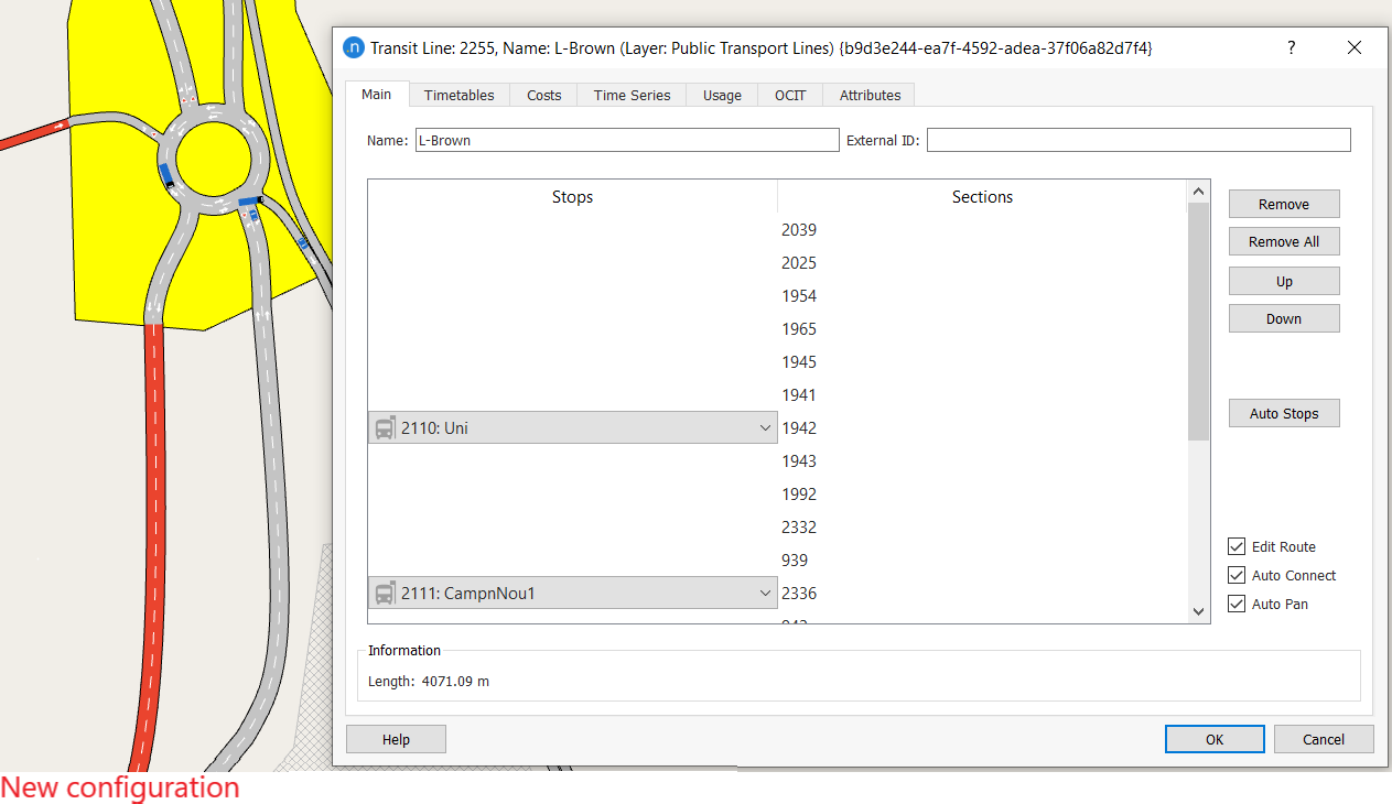 New transit line configuration