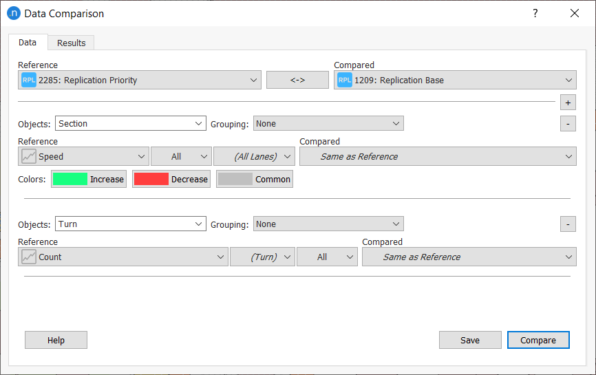 Data Comparison Dialog