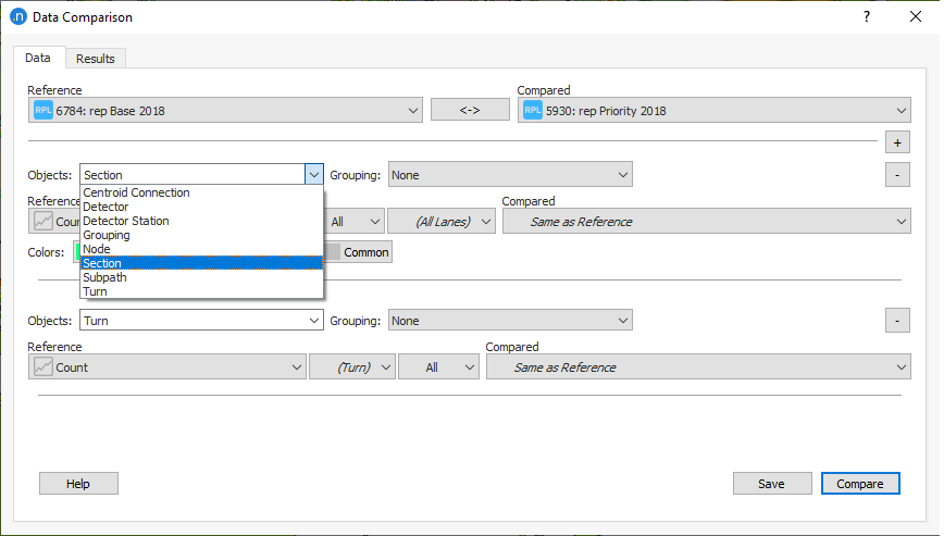 Data Comparison Dialog