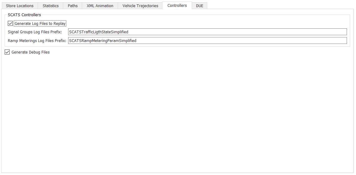 Dynamic Scenario Controllers Tab