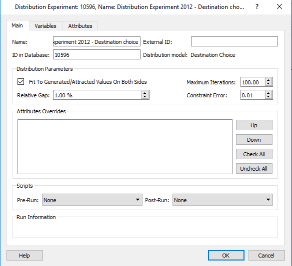 Distribution experiment