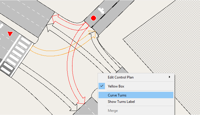 Auto curve turns